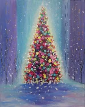 Join us for a Paint Nite Event, Dec 6th, 7PM - Christmas in the City