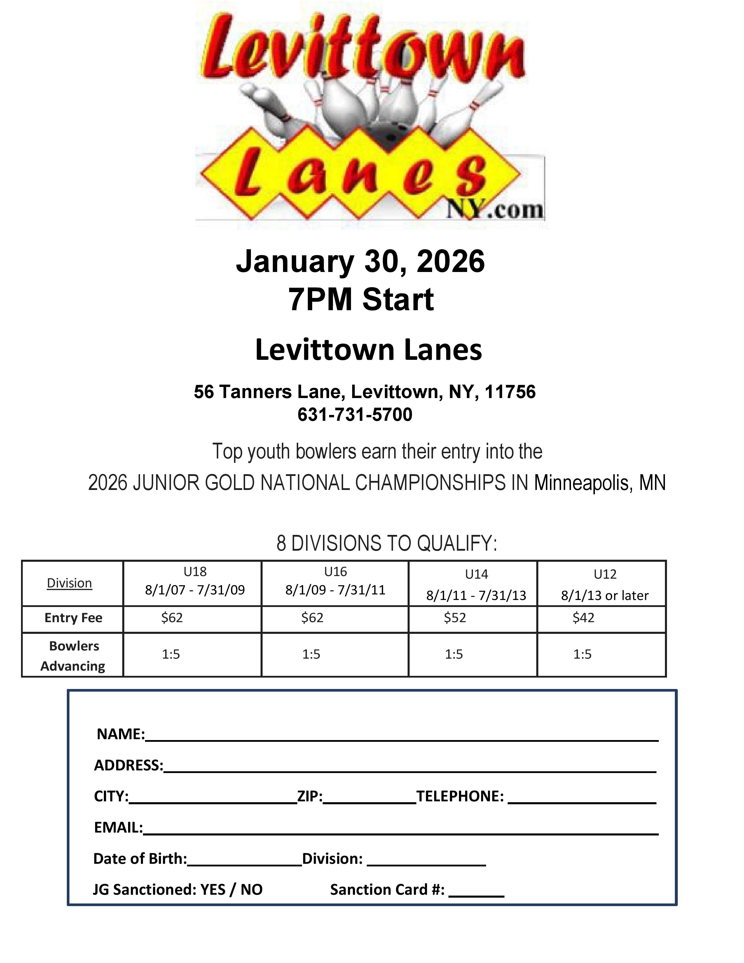 2026 Junior Gold National Championships Qualifier