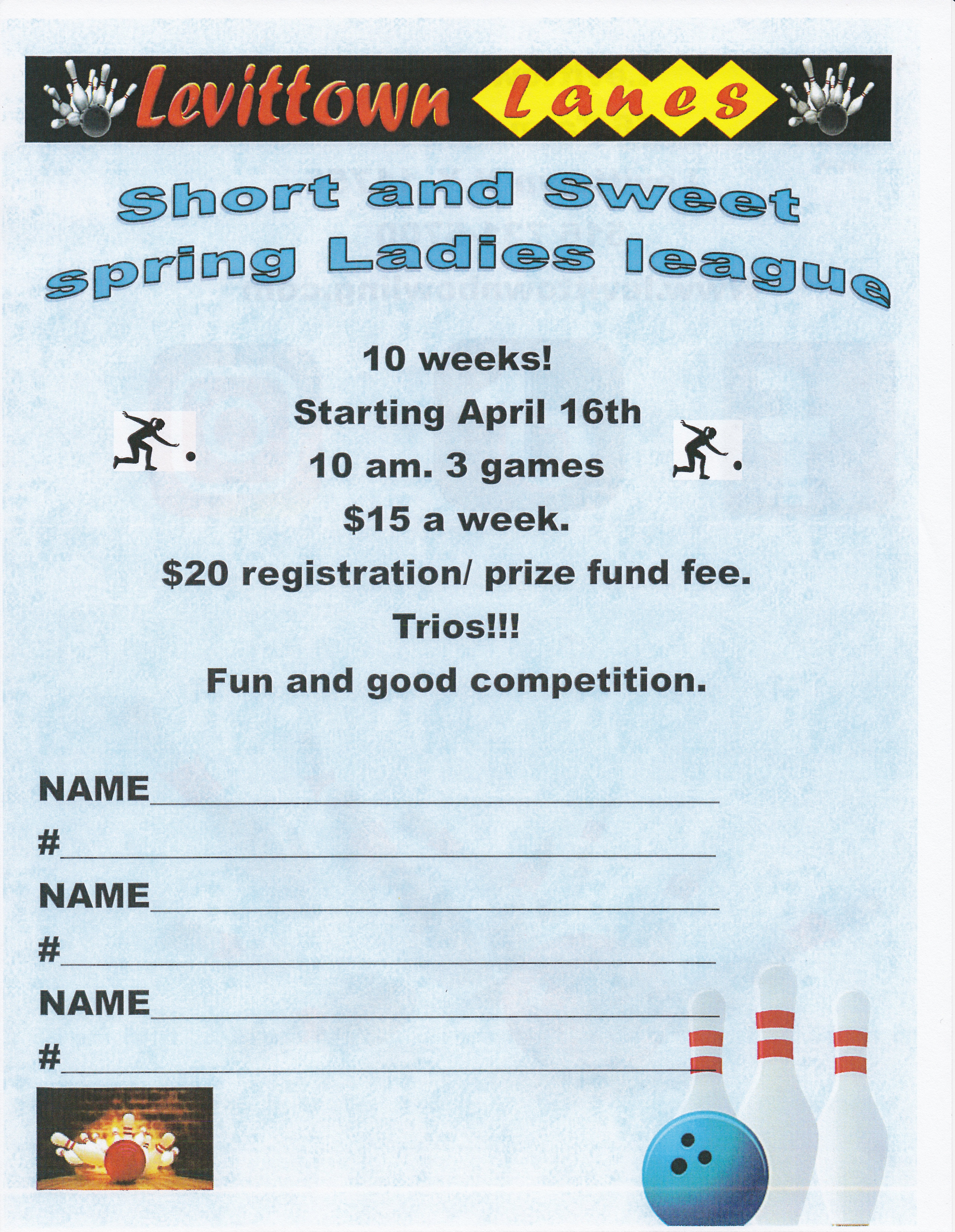 Join Our Short Season Thursday AM Ladies League, starting April 16th