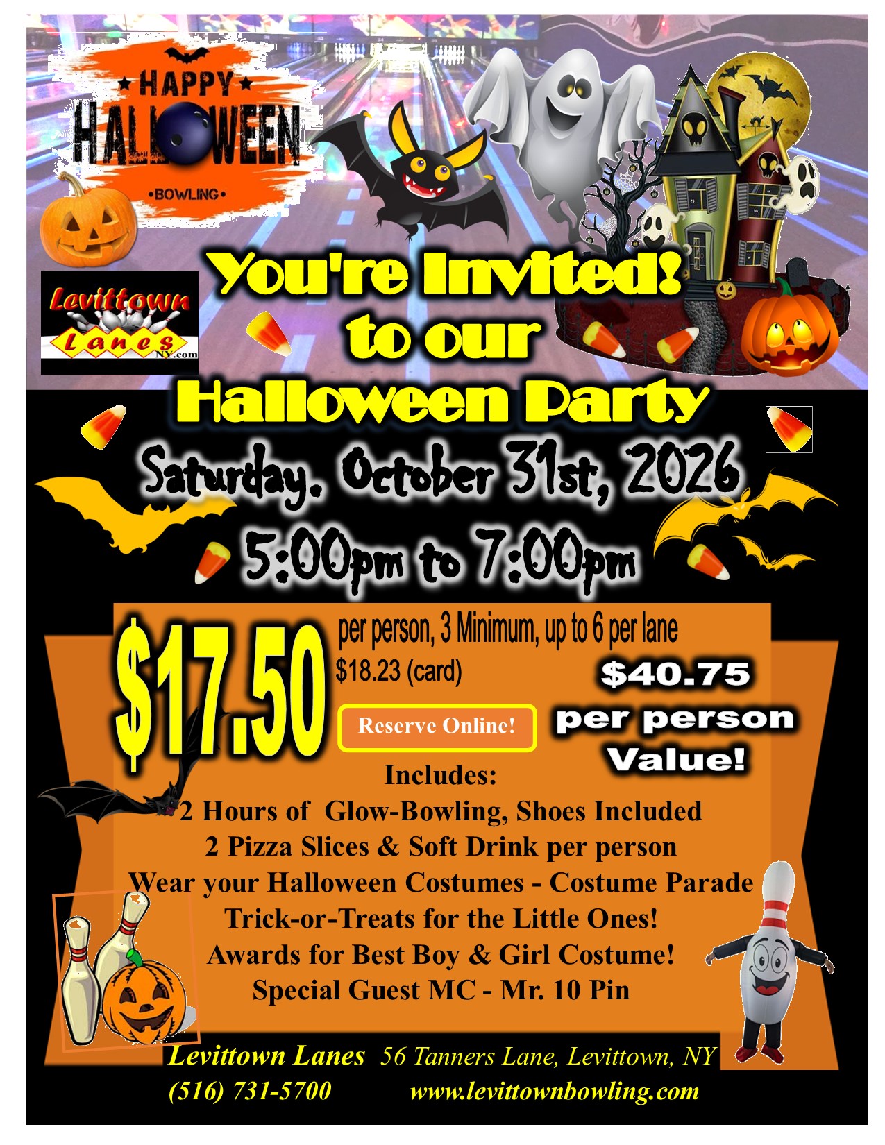 You're Invited to our Halloween Party, Oct 31st, 5pm to 7pm