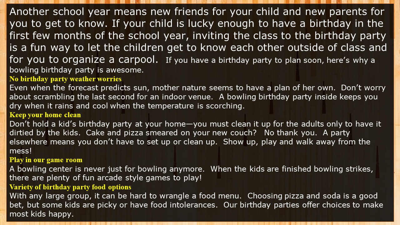 Kids Birthday Party Slide 2