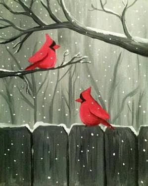 Join us for a Paint Nite Event, Jan 03rd, 7PM - Winter Visitors
