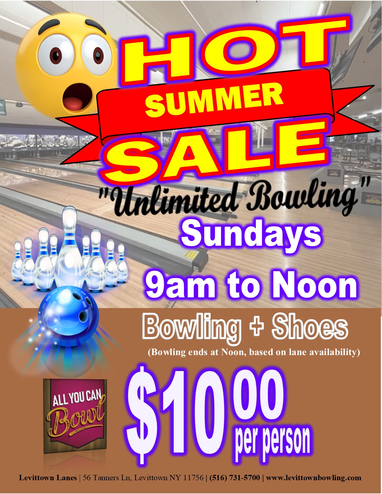 Our NEW August Unlimited Bowling Special
